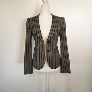 Emporio Armani Grey Jacket with Black Stripes
